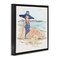 Stupell Industries Sun Bathing Beauty Floater Framed Canvas Wall Art Design by Anne Tavoletti